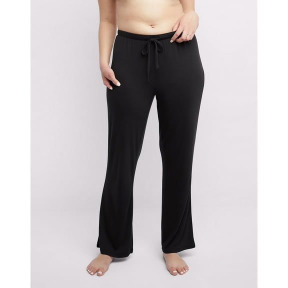Maidenform Flare Lounge Pant Black 1X Women's
