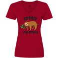 thumbnail image 3 of Inktastic My Spirit Animal is a Sloth with Sloth Illustration Women's V-Neck T-Shirt, 3 of 5