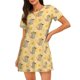 thumbnail image 1 of Fotbe mouse and cheese Bata de Dormir para Mujer con Estampado, Camisón de Algodón de Manga Corta, Ropa de Dormir Casual, 1 of 6