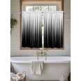 thumbnail image 4 of Black White Living Room Curtains 2 Panel, Modern Geometric Abstract Gradient Striped Cafe Window Treatment, Farmhouse Bedroom Bathroom Kitchen Curtains Drapes 104"x54", 4 of 6