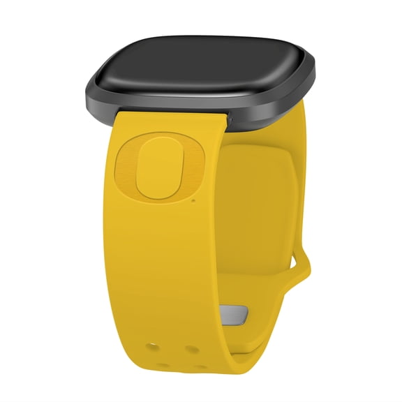 Ducks Engraved Silicone Unisex Watch Band for Fitbit Versa 3 and Sense (Yellow) by Affinity Bands