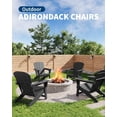thumbnail image 5 of Danolapsi Modern HDPE Plastic Adirondack Chair - Oversize 380LB Poly Lumber Weather Resistant Firepit Chair - Outdoor Patio Chairs with Wooden Textured,Easy Assembly,for Garden,Backyard,Lawn,Deck, 5 of 7