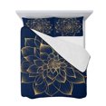 thumbnail image 7 of Navy Blue Yellow Spring Floral Twin Size Down Alternative Comforter,Lightweight Comforter Quilt Bedding Set with Pillow Shams Abstract Blossoms Botanical Bed Comforter Duvet Insert 68"x86", 7 of 7