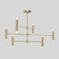 thumbnail image 2 of Mid Century Style Six Arm Twelve Lights Brass Sputnik Chandelier Ceiling Pendant Fixture, 2 of 4