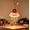 C8, variant on Lighted Candy Cane Striped Wreath Hat Hanging Chandelier, Whimsical Christmas LED Hanging Light, Festive Wall Porch Ornament for Holiday Gathering