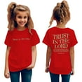 thumbnail image 1 of Hiiyo T-Shirt à Manches Courtes Col Rond Imprimé Lettre pour Grandes Filles T-Shirt Décontracté d'Été, 1 of 3