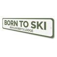 thumbnail image 4 of Born To Ski Novelty Sign, Metal Wall Decor - 4x18 inches, 4 of 4