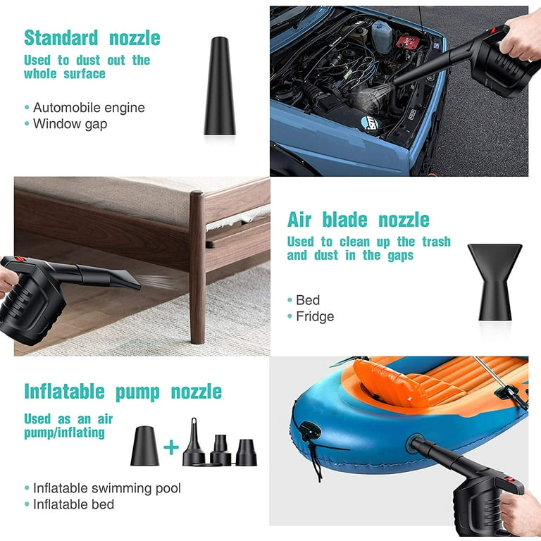 High Pressure Air Duster Corded Blower, Compressed Air, For Computer,  Laptop and Keyboard Cleaning, Dust, Hairs, Tower Fans, Printer, Replaces  Compressed Air Cans 