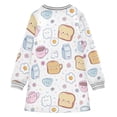 thumbnail image 6 of Girls' long-sleeved dress Cute Kitchen Gadgets Girls' A-line dress with ribbed cuffs Soft and comfortable, 6 of 6