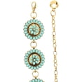 thumbnail image 3 of CTM Circle Stone Beaded Concho Gold Chain Belt Adjustable (Women), 3 of 3