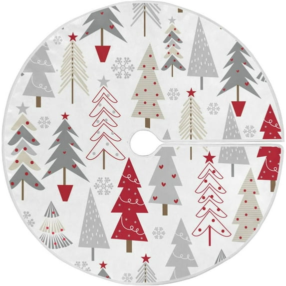 FMSHPON Beautiful Christmas Tree Xmas Christmas Tree Skirt Stand Mat for Holiday Party Decoration Indoor Outdoor 36 inches