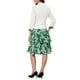 thumbnail image 3 of Conjunto de vestido y chaqueta de 2 piezas INSPIRE CHIC para mujer, vestido sin mangas de gasa con flores y conjunto de chaqueta de panel contrastante, blanco y verde, talla L, 3 of 6