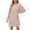 Pink, variant on Efsteb Fall Fashion 2025 Long Sleeve Dress for Women Formal Round Neck Casual Tunic Dress Womens Spring Dresses Oversized Knee Length Dress (Beige,M)