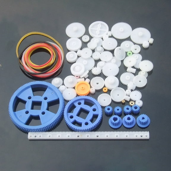 FONWILYO 80Pcs Plastic Gears for Mechanical Model and Toy Car Enthusiasts