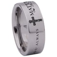 thumbnail image 3 of Matthew 28:20 Tungsten Carbide Ring, 3 of 9