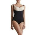 thumbnail image 2 of Defitshape Womens High Waist Trainer Bodysuit Shapewear Mesh Butt Lifting Seamless Tummy Control Open Bust Crotchless Body Shaper Black 8, 2 of 4