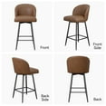 thumbnail image 5 of Hawsaiy Swivel Bar Stools Set of 4, 27.5" PU Leather Bar Chairs with High Back & Metal Legs for Kitchen Island & Dining Room, 5 of 11