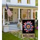 thumbnail image 5 of Bandera de jardín patriótica estadounidense con diseño floral del 4 de julio, de 12 x 18 pulgadas, de doble cara, para decoración exterior, conmemorativa, del Día de la Independencia, bienvenida al, 5 of 6