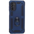 thumbnail image 1 of Funda Uso Rudo Con Anillo Magnético Para Motorola G52 Azul Marino Más 2 Micas De Cristal, 1 of 5