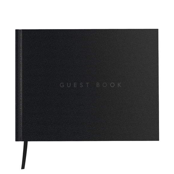 Libro de visitas The Useful Co. Funda de cuero negro con tapa dura