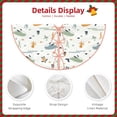 thumbnail image 4 of Daiia Sea Creatures Drawing Merry Christmas Tree Skirt , Xmas Large Lace-up Tree Skirt, Santa Snowflakes Rustic Home Decorations New Year Party Farmhouse Decor-36", 4 of 7