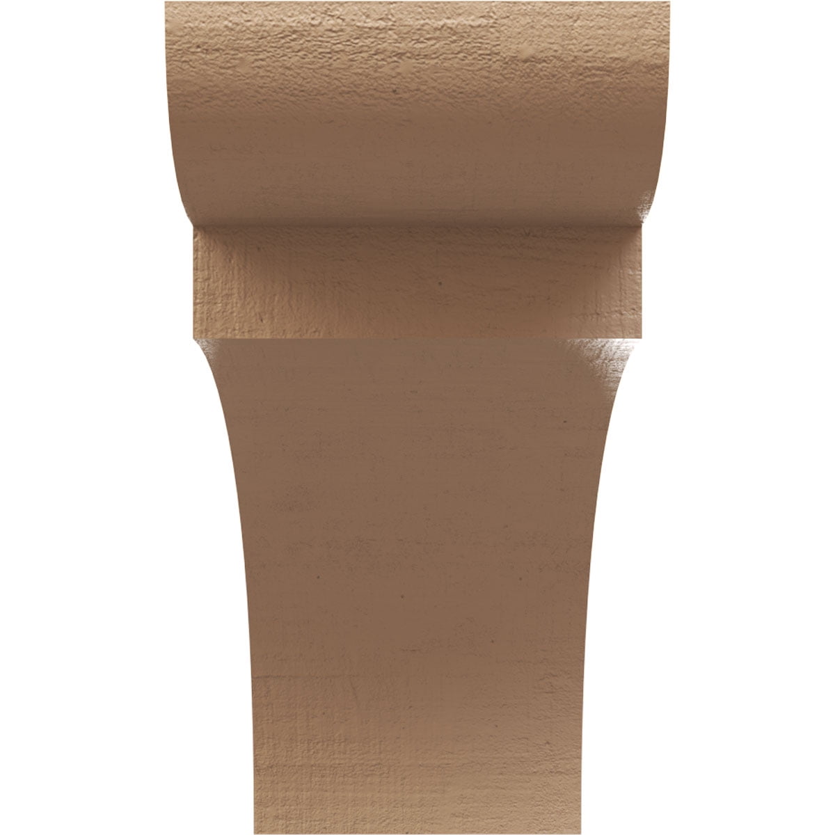 3"W x 9"D x 6"H Classic Yorktown Rough Cedar Woodgrain TimberThane Corbel, Primed Tan