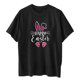 thumbnail image 4 of Blusa informal de manga corta con cuello redondo y estampado de Pascua para mujer Pompotops hfajkhk128208, 4 of 5