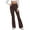 Brown, variant on Yoga Pants for Women High Waisted Lightweight Flare Workout Leggings Joggers Bell Bottom Trackpants Solid Color (Large, Coffee)