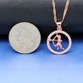 thumbnail image 2 of Uloveido 12 Zodiac Sagittarius Angle Necklace with Rose Gold Plated Men Shooter Shape Cubic Zirconia Constellation Pendant Jewelry Necklace Birthday Nov 23rd to Dec 21st Gift N1047, 2 of 7