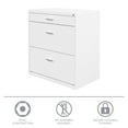 thumbnail image 6 of Space Solutions 30" Wide 3 Drawer Lateral File Cabinet for Home or Office, Fits Letter and Legal Paper Sizes, White, 6 of 15