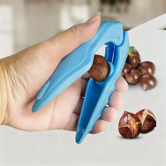 CaiYueKe Chestnut Opener Tool, Nut Cracker with Sheller, Heavy Duty Walnut Cracker, Kitchen Gadget for Pecans Hazelnuts, Easy Grip Handheld Nut Splitter