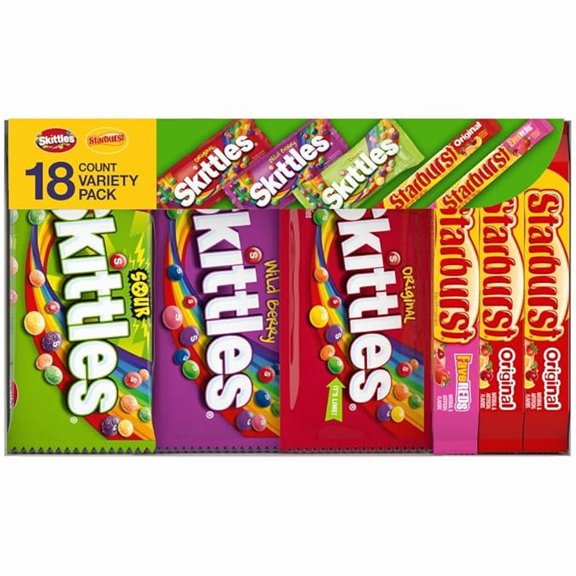 & STARBURST Assorted Candy Variety Pack for Holidays, Gifts, Parties, 37.05 oz (18 Count) Bulk Box