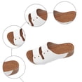 thumbnail image 4 of Rokment Studded Orthotic Platform Wedges Slip on Walking Sandals for Women Summer Beach Fashion Casual Leather Chunky Mid Heel Slides Dress Slippers White Size 8.5, 4 of 6