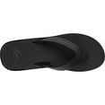 thumbnail image 3 of Quiksilver Men's Carver Nubuck Flip Flop Sandals Solid Black - AQYL100623-SBKM, 3 of 3