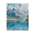 thumbnail image 4 of Mountains Trees Sea Sky Blackout Curtain Panels 63x55in Drapes Privacy Assured for Living room Bedroom Bathroom 2 panels set, 4 of 5