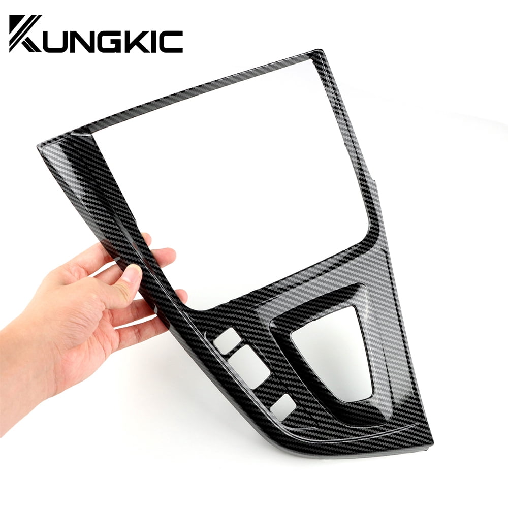 For 2013-2018 BMW F30 Gear Shift Panel Cover Left Hand Drive ABS Carbon Fiber Texture Car Interior Accessories, Black