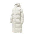 thumbnail image 5 of YLSDY Men's Fashion Winter Puffer Jacket Warm Thick Long Down Coat Hooded Overcoat White XL, 5 of 9