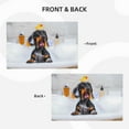 thumbnail image 4 of Placemats Set of 4 / 6, Puppy Sits In Bathtub Placemats for Dining Table Indoor/Outdoors Heat Resistant Washable Placemats 18" x 12", 4 of 8