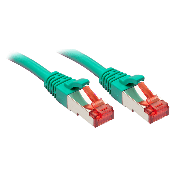 Cat.6 S/FTP cable, green, 0.3m