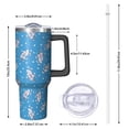 thumbnail image 2 of 40oz Pioneer Flower Floral Print Pattern Insulated Tumbler with Handle, BPA-Free Leak Proof Lid and Straws, Double Wall Vacuum, Hot 12h/Cold 34h, 2 of 6