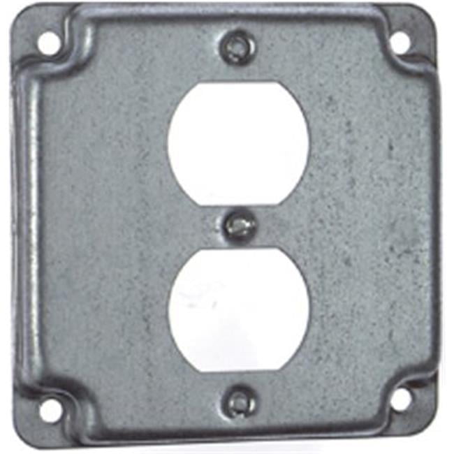 4" RACO 814C Flat Cover Square Single Toggle & Ground Fault Box Cover 