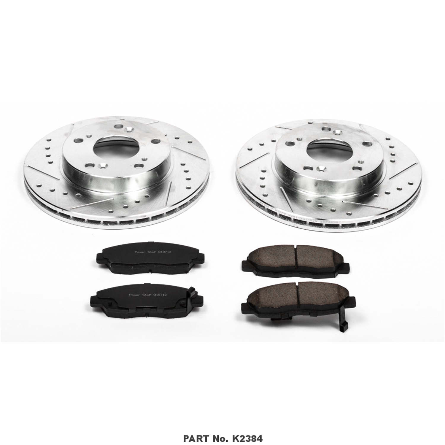 Power Stop K2384 Brake Kit 1Click Brake Kit Carbon Fiber Ceramic Brake