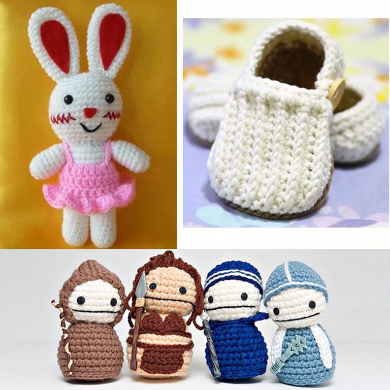 Cotton Yarn Knitting Doll, Yarn Crocheting Blankets