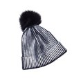 thumbnail image 1 of Guardurnaity Gorros de ganchillo de punto con ostentosos metálicos de invierno, gorros de otoño, gorros con pompón, ropa de bola, regalos para Sombreros plata, 1 of 6