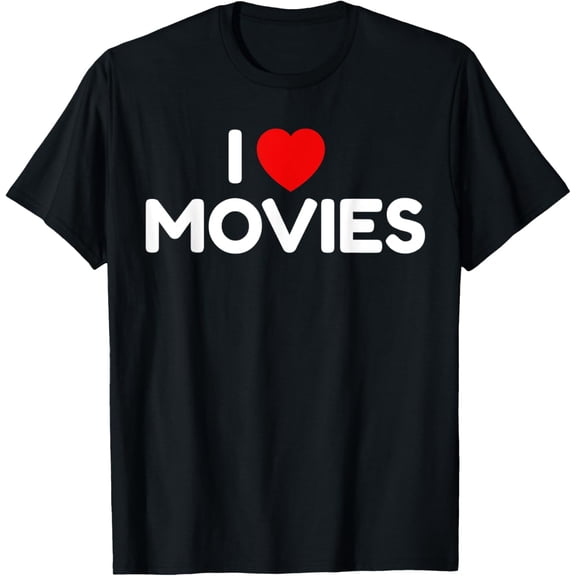 I Love Movies - National Cinema Day T-Shirt100% cotton short-sleeved shirt for both men and women