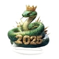 thumbnail image 2 of 2025 año de la serpiente acrílico 2D, adorno de mesa placa de regalo con base para granja interior al aire libre festival oficina, 2 of 9