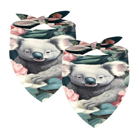 

2 Pack Dog Bandana Girl Boy Pet Bibs Dog Scarf Kerchief Washable Bandanas Accessories for Small Medium Large Dogs Puppy Cat Koala Baby Animal