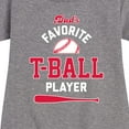 thumbnail image 3 of Instant Message - Dad's Favorite T-Ball Player - Girls Ss Fleece Dress, 3 of 6