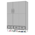 thumbnail image 4 of Bedroom Closets Wardrobes Storage Cabinet Drawers Women Clothing Rack Stand Wardrobes Free Shipping Display Cheap Furniture My Lux Decor Round, 4 of 11
