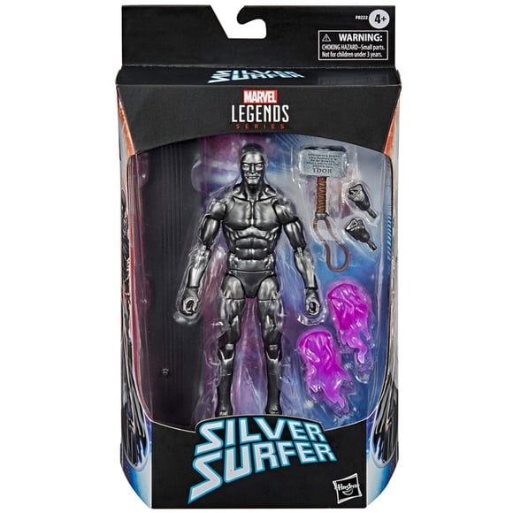 Marvel Legends 6 Inch Action Figure Exclusive - Obsidian Silver Surfer with Mjolnir Reissue